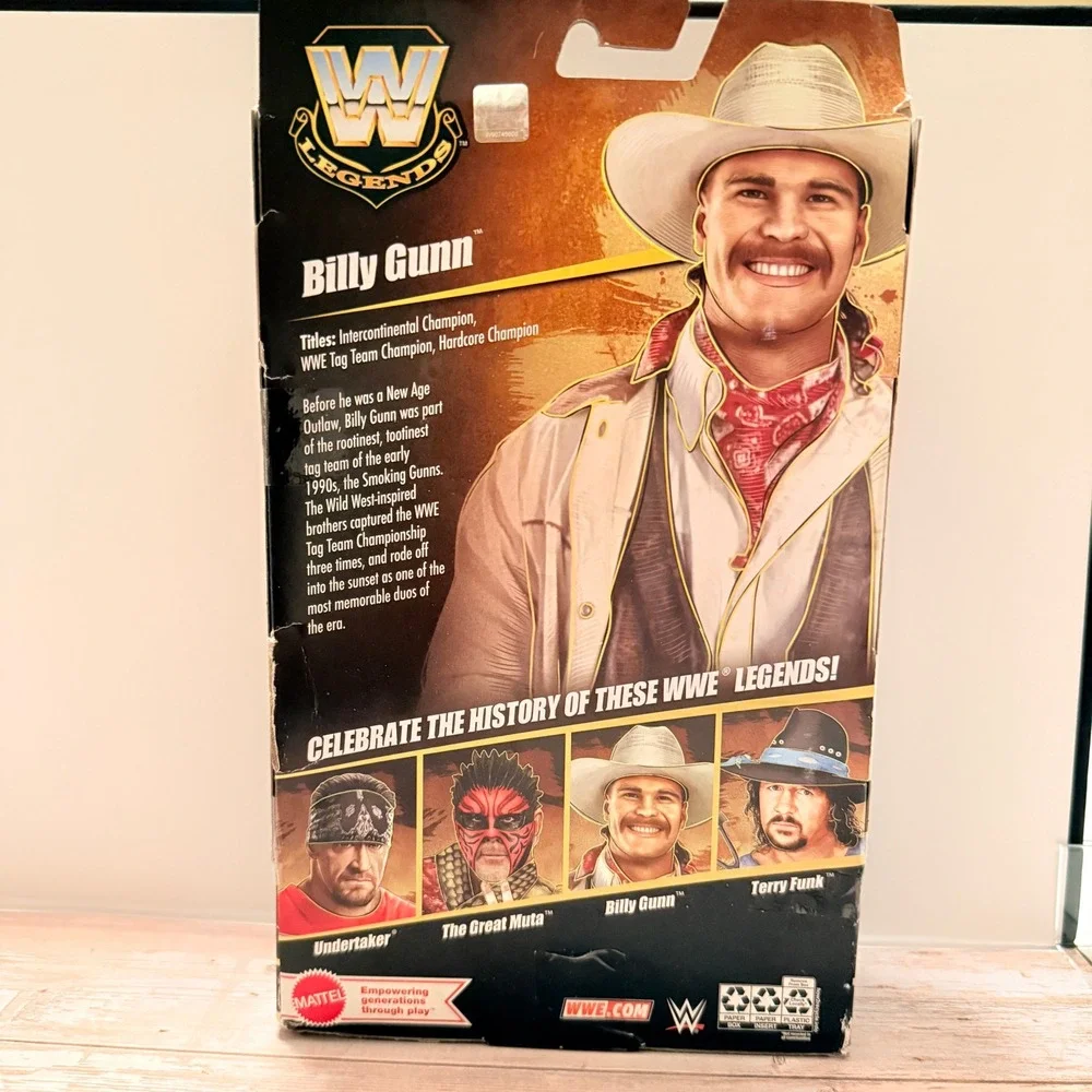Mattel WWE Legends Series 27‎ Billy Gunn Figure Kids 6in Multi NEW Smoking Gunns